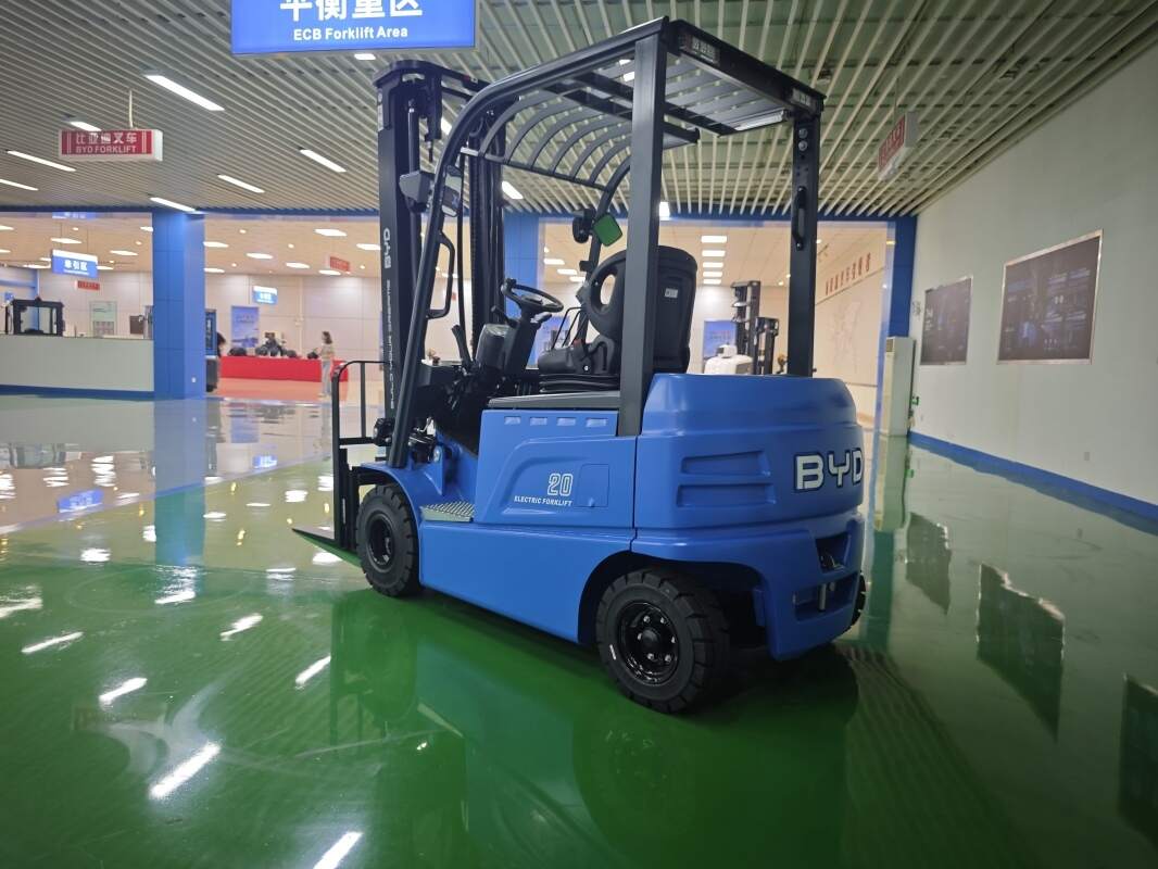 Operator drills for electric forklift emergency stop and reaction times