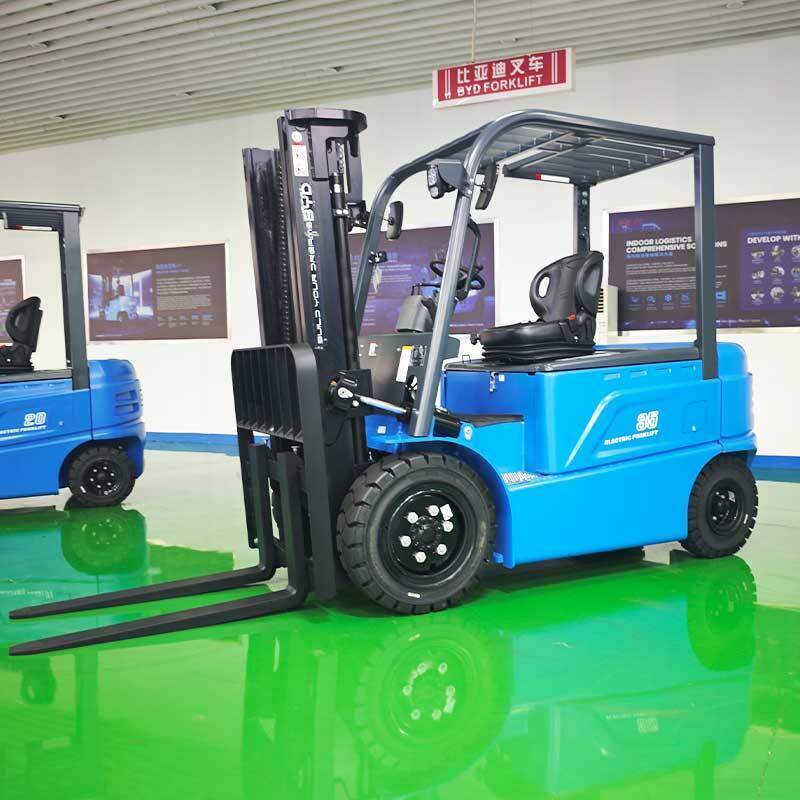 Electric forklift safe-loading practice for new warehouse hires