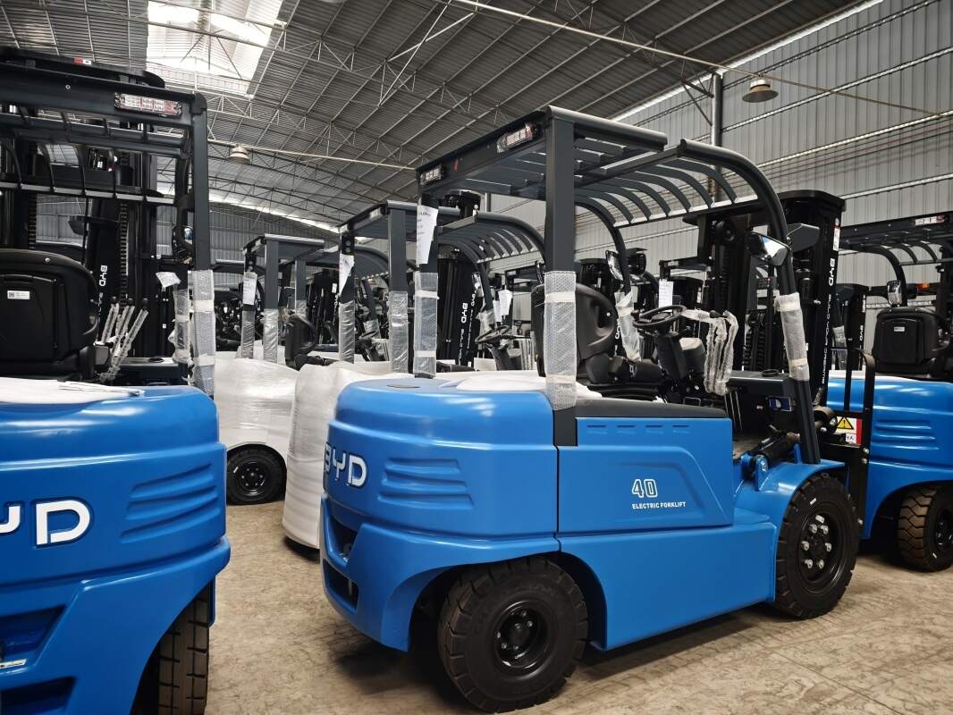 What challenges might small manufacturers face when adopting electric forklifts