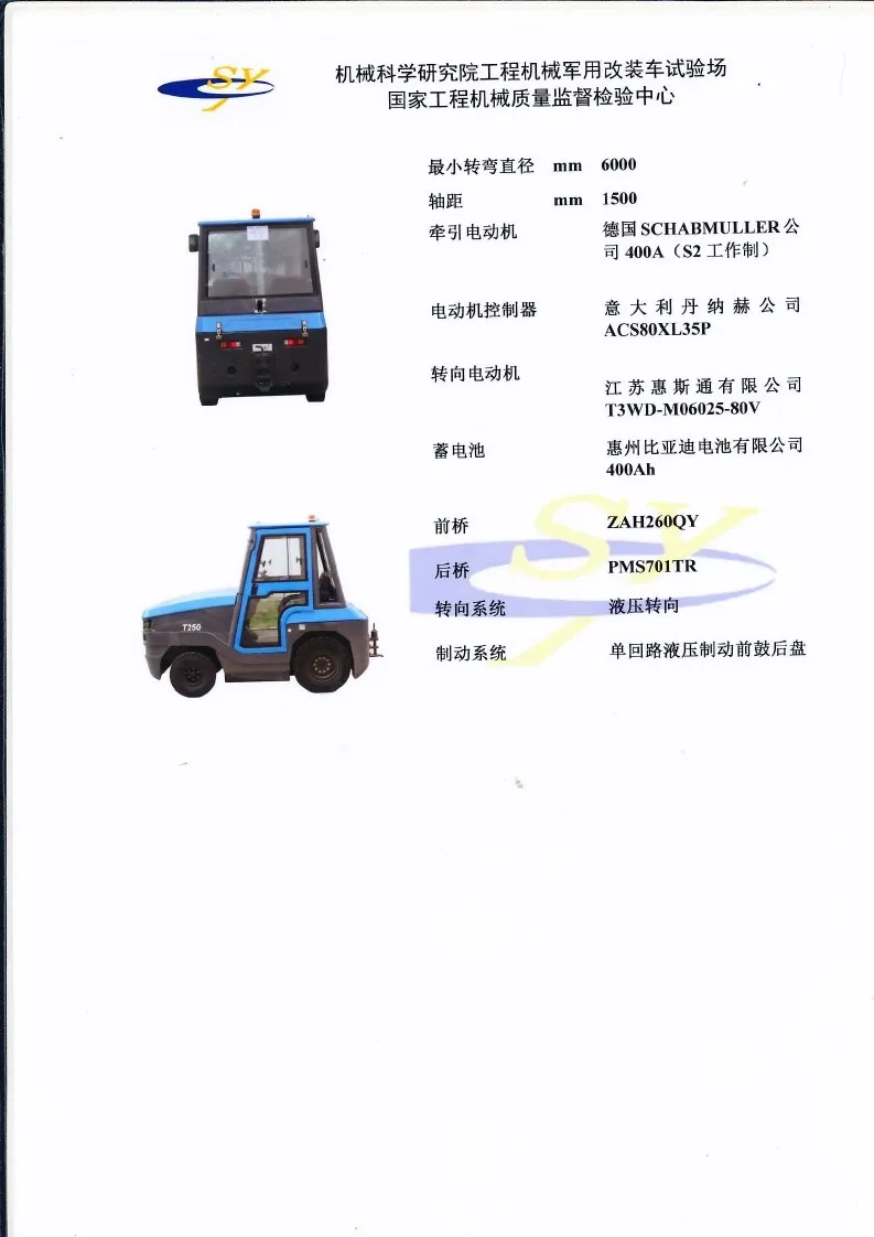 Q250L tractor civil aviation certificate