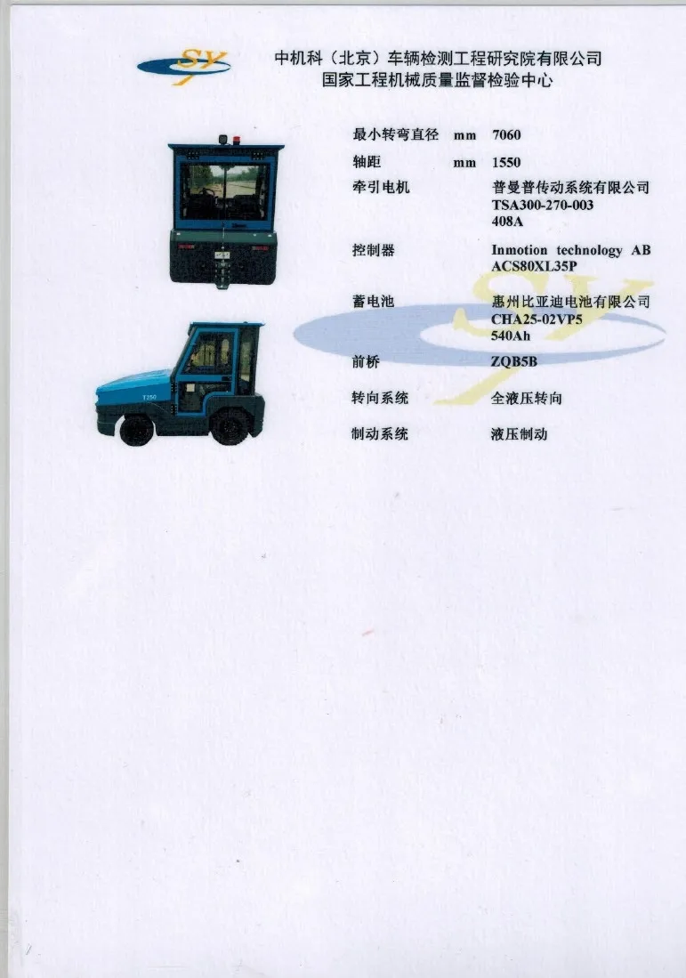 Q250L-01 Tractor Civil Aviation Certificate (28kN) - 2019.4