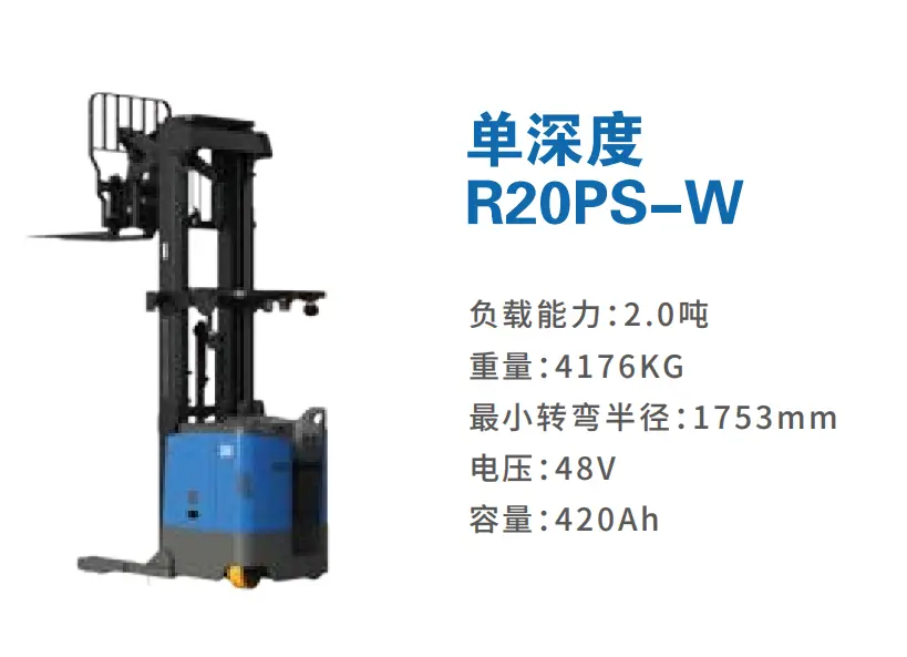 Stand-by single depth reach electric forklift BYD-R20PS-W