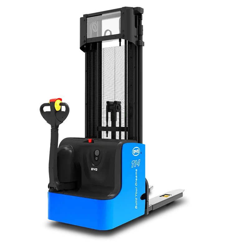 S14JW 1.4 ton BYD walking lithium battery stacker